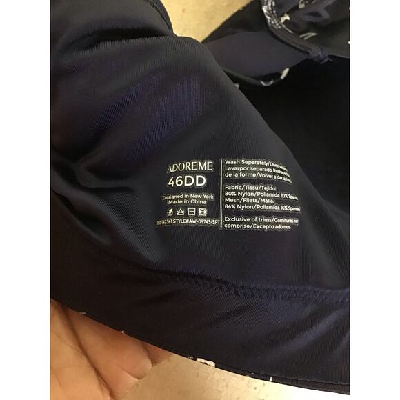 Adore Me Women Curvy Full Coverage Sport Bra Sz 46DD Blue Celestial Inspired - Picture 7 of 8